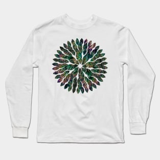 Iridescent Feathers Fractal Art Long Sleeve T-Shirt